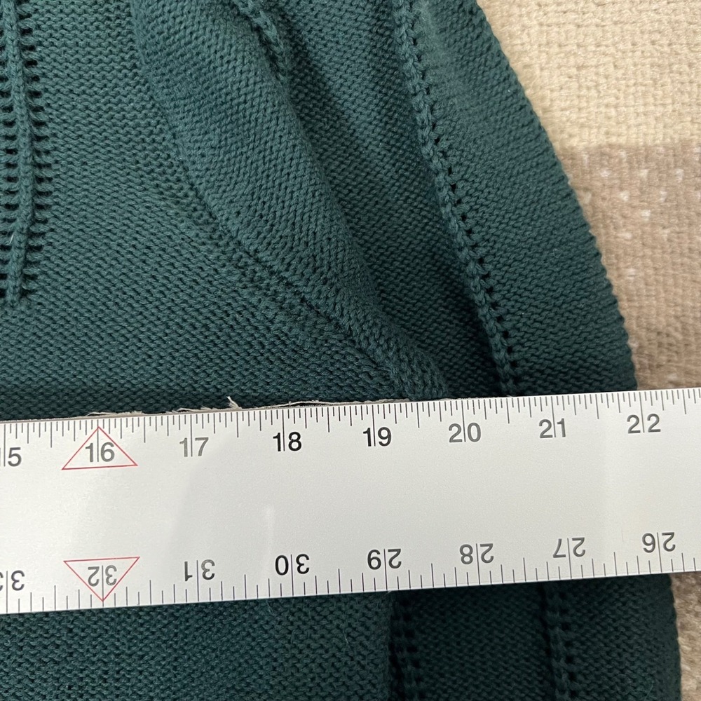 Lauren Ralph Lauren Women Knit Sweater Puff Sleeve Crew Neck Green Size L - Picture 5 of 6
